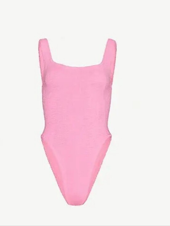 Hunza G Other - Hunza G classic seersucker swimsuit - bubble Pink Ribbed One-Piece One Size SW1
